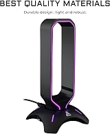 THE G-LAB K-Stand RADON Headset Stand RGB USB 2.0 Hub Anti-Slip Black view 7