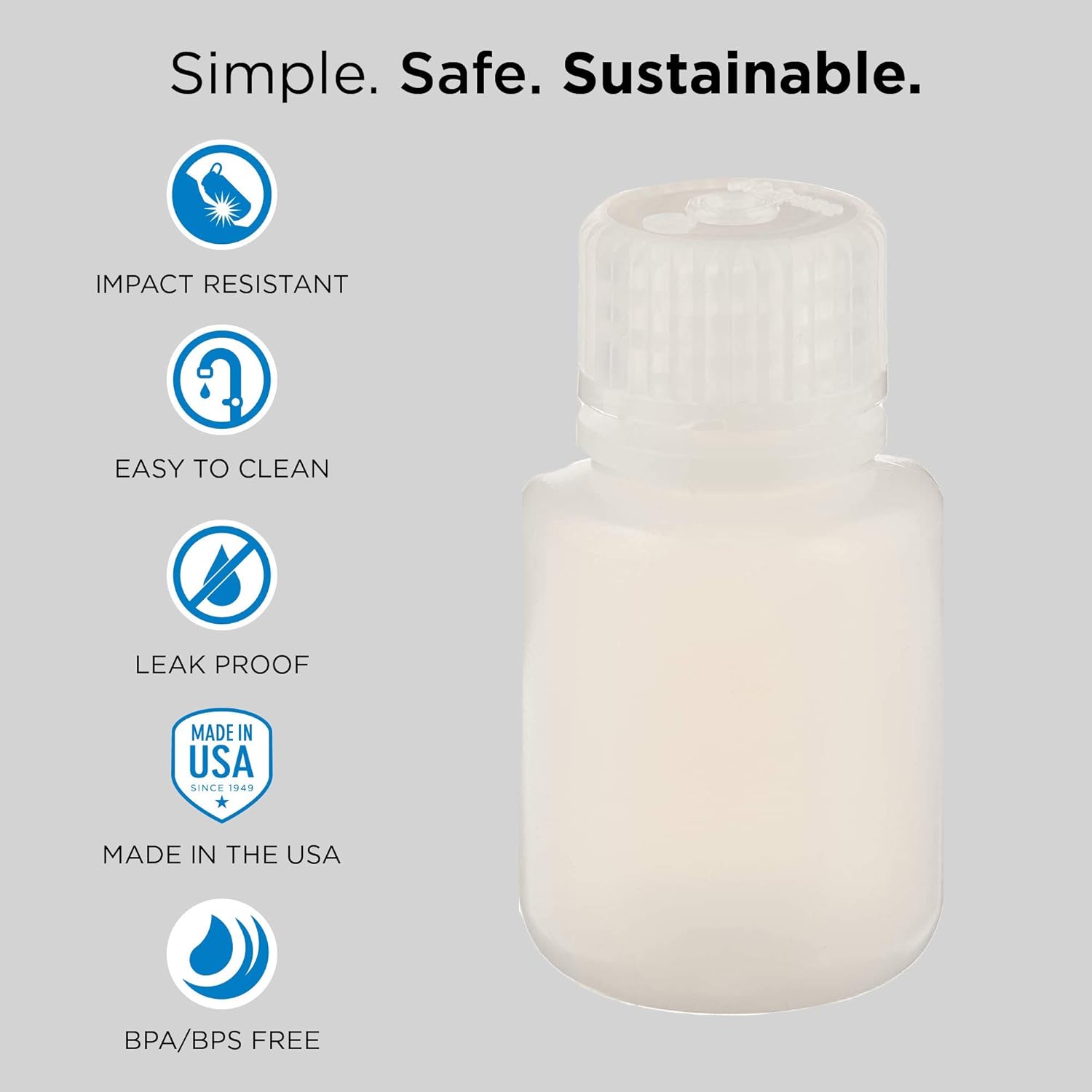 Nalgene HDPE Narrow Mouth Round Container, 8 Oz: Sports & Outdoors