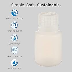 Nalgene HDPE Narrow Mouth Round Container, 8 Oz