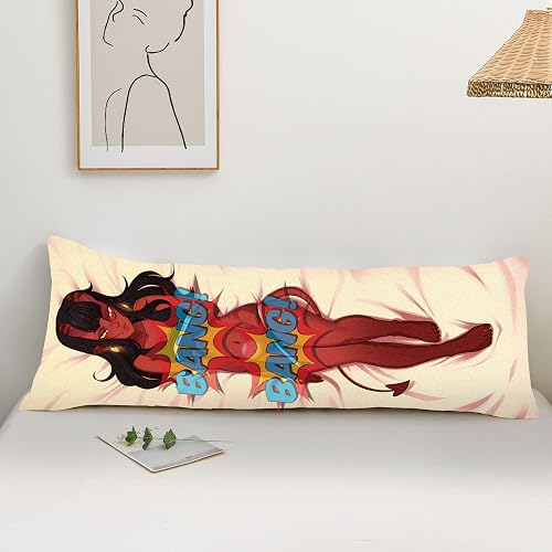 Throw Pillow Anime Long Pillow Anime Body Pillow Insert, 20""x 60"" Hugging Body Pillow Core, Fit