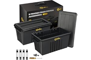 Onesnt 2 Pack E-Track Basket Storage Bin for E Track Accessories for Enclosed Trailer- System to Tool Organizer Workshop, Garage