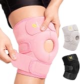 BRACOO Knee Support KS10 Open-Patella Adjustable Knee Brace Pink