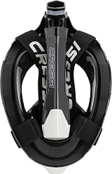Cressi Bali Full Face Snorkel Mask Panoramic Dry-Top Set Adults Black Grey L-XL view 3