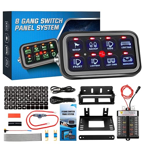 Partol 8 Gang Switch Panel, Maxswitch LED Switch Panels for Truck ...