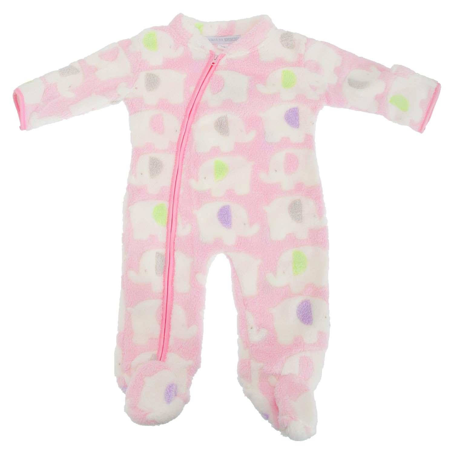 Baby Boys/Girls Side Zipped Elephant Fleece Sleepsuit (03 Months) (Pink) Amazon.co.uk Baby