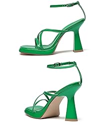 Reitoye Platform High Chunky Heels Square Toe