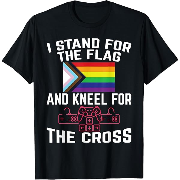 LGB Tシャツ シン Amazon.com: I Stand For The Flag And Kneel For The Cross