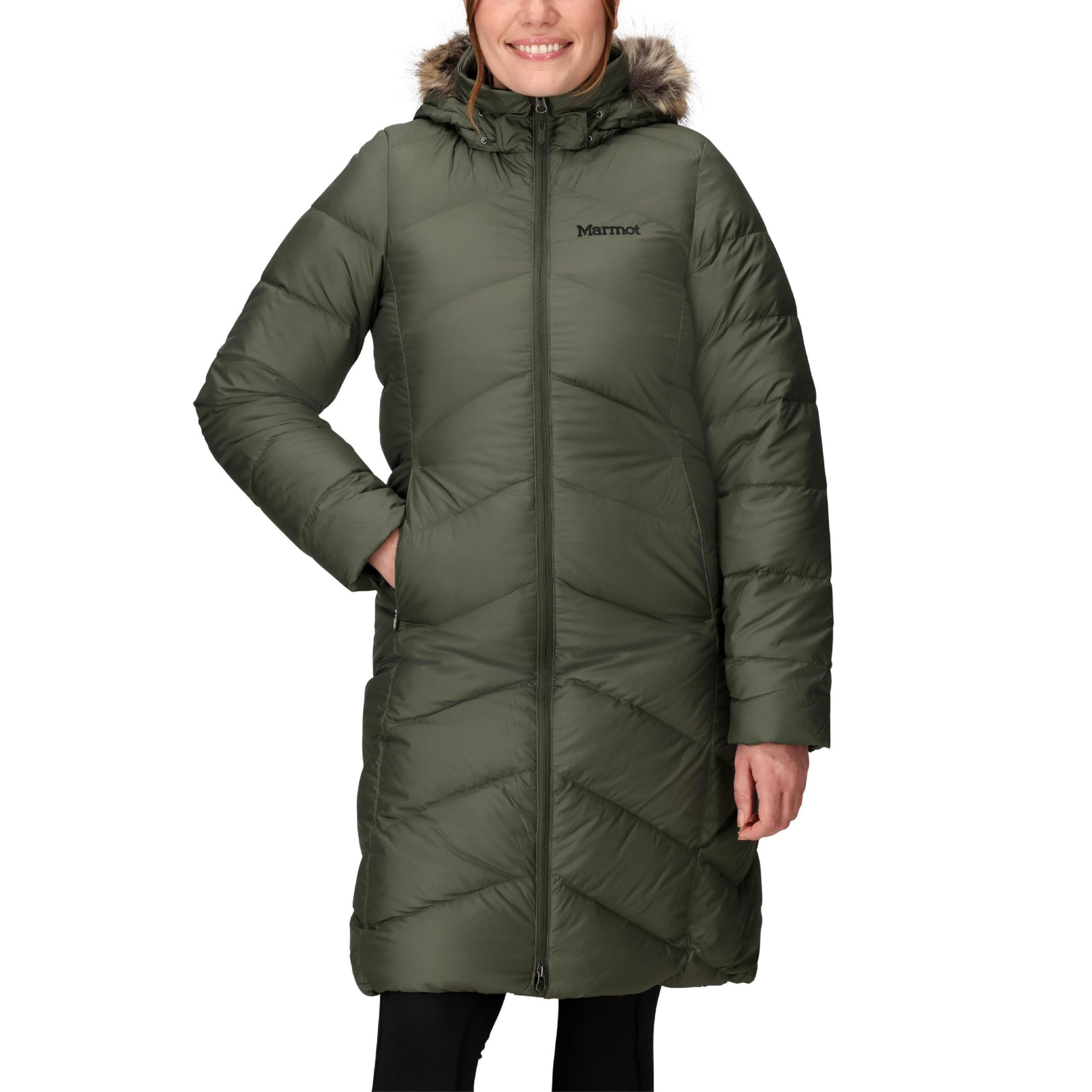 MARMOT Women’s Montreaux Full Length Down Puffer Coat, Nori 2 Medium