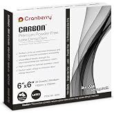 Cranberry USA CR8266 Carbon Dental Dam, Latex Powder-Free, Spearmint Scented, Black, 6" x 6" Size, Pack of 36