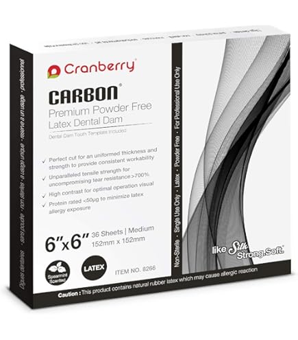 Amazon.com: Cranberry USA CR8466 Carbon Dental Dam, Non-Latex