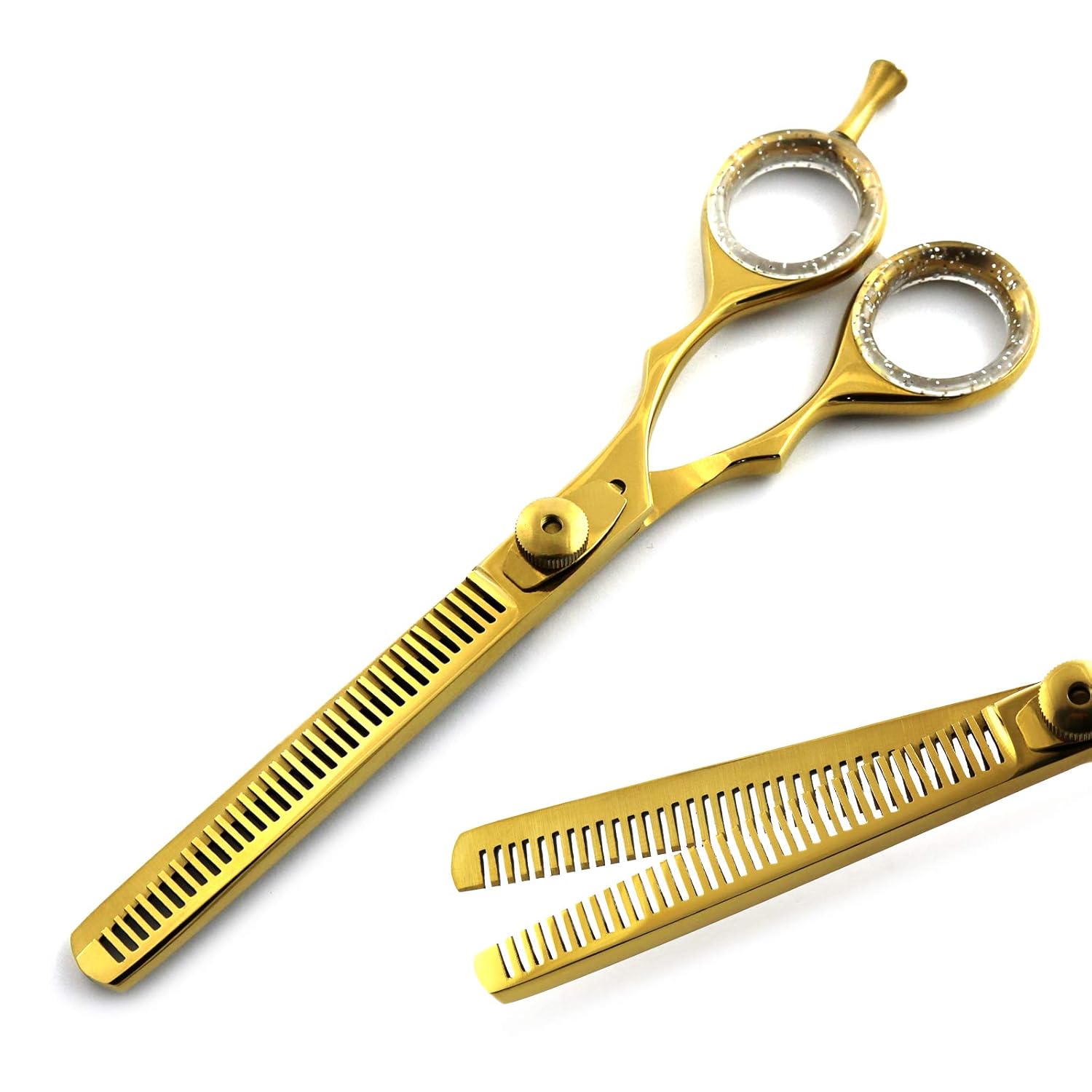 Professional Gold Barber Double Thinning Shears 6'' Salon