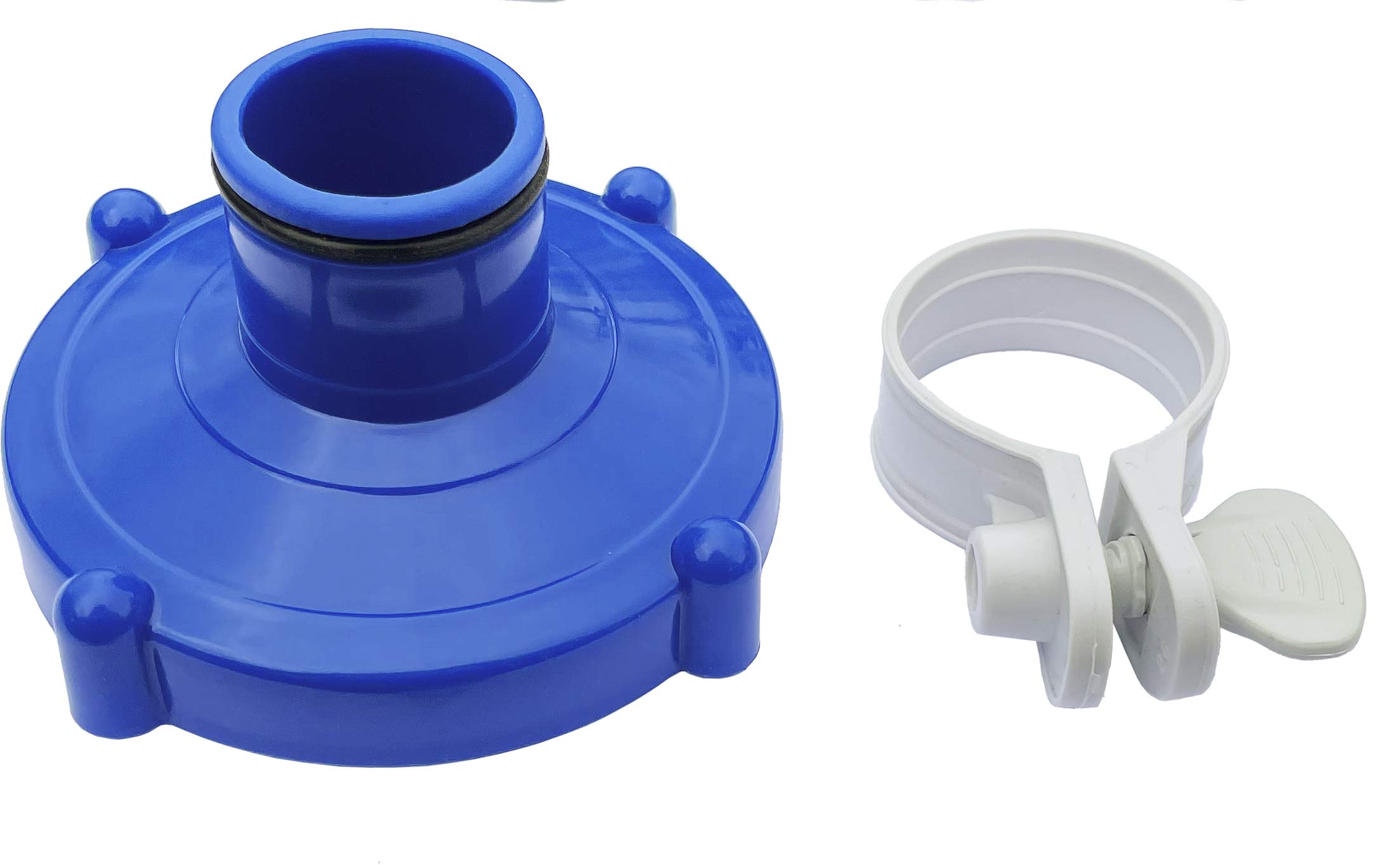 Algenschnapper Adapter for Pool Hose to Filter System for Quick-Up Pools from Intex and Bestway (Diameter 80 mm to Diameter 32 mm) with Hose Clamp