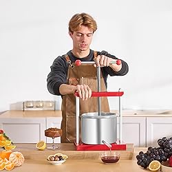 VEVOR 1.6 Gal/6L Fruit Wine Press, 2 Stainless