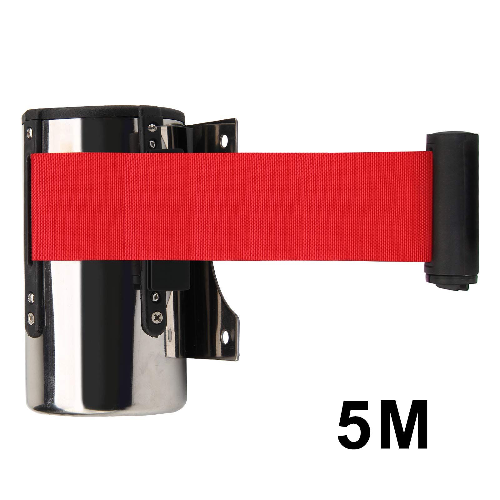 MultiWare Wall Mounted Belt Barrier 5M Retractable Queue Rope Barrier