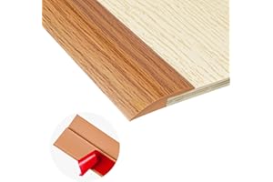 MYFAMIREA 10Ft Carpet Floor Transition Strip, Self Adhesive Edging Trim, PVC Threshold Cover for Doorway, Divider for Height 