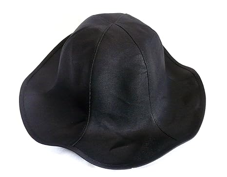 Amazon チューリップ ハット 品の有るブラック黒 フリーサイズ希少