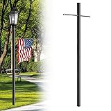 ZUIWAN 7FT Outdoor Lamp Post with Metal Cross