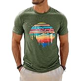 Runcati Mens Short Sleeve T-Shirts Graphic Crewneck Casual Printed Tee Summer Beach Hawaiian Vintage Shirts