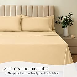 LuxClub 3 PC Sheet Set Bed Sheets Deep Pockets