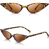 Frienda Vintage Cat Eye Leopard Sunglasses Retro Cat Eye Sunglasses for Women Men Classic Retro Designer Style Leopard (Brown)