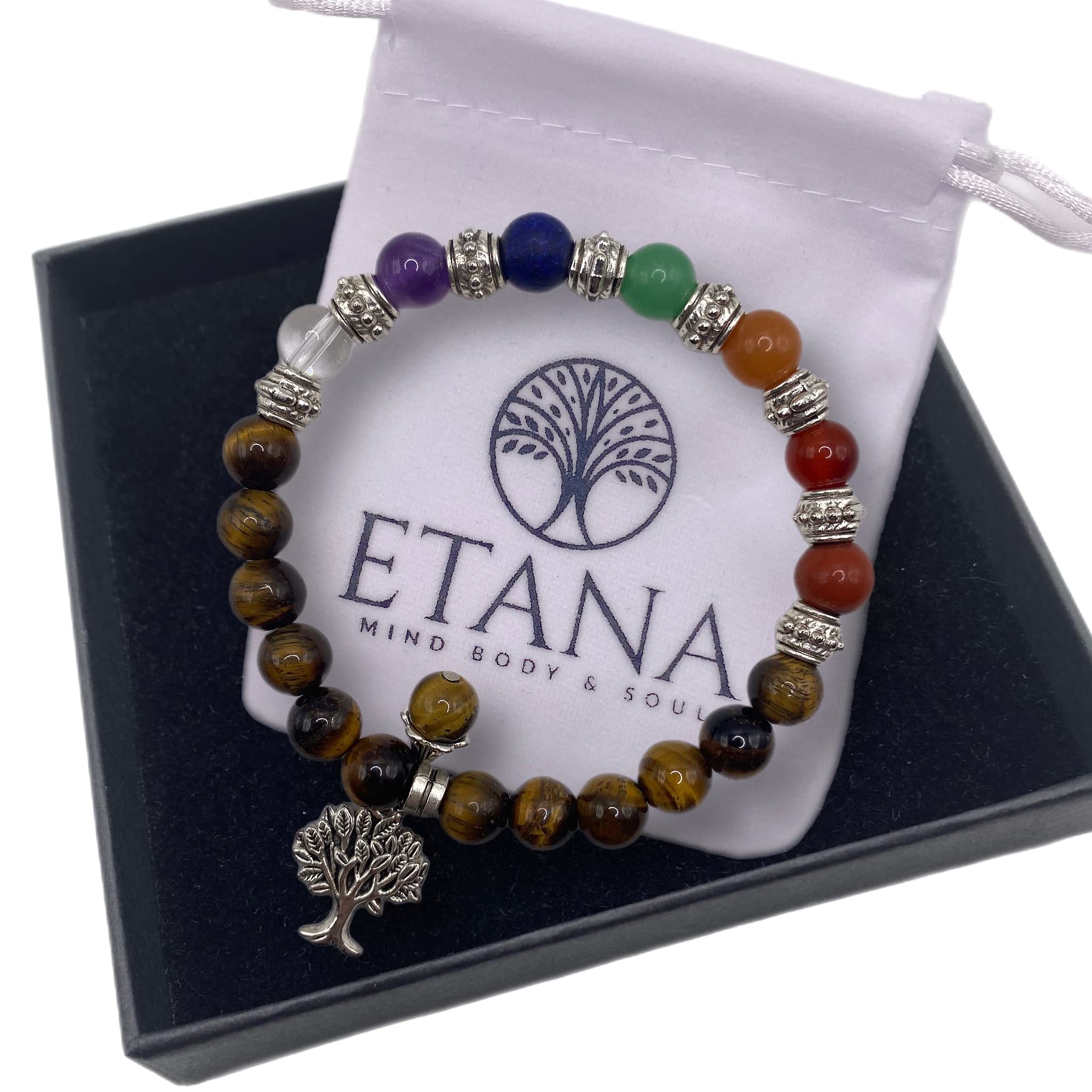 ETANA Chakra Bracelet Healing Crystals (No Card, Tiger Eye)
