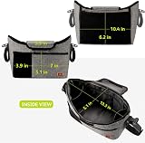 Homlynn Buggy Pram Bag Organiser 11L Grey with 2 Cup Holders Universal Fit view 4