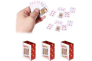 HARIENDNY 3 Decks Mini Playing Cards, Party Spoof Fun Smal Playing Cards, Miniature Poker Cards, Mini Poker Game for Adults, Party Favor, Tiny Deck of Novelty Party Gift for Par, Christmas, Halloween(Small)