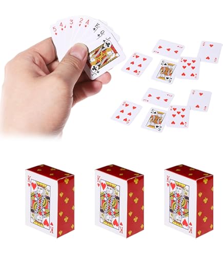Loftus International Mini Playing Cards - Tiny Plastic-Coated Decks, Just Like Real Cards, 2.5" X 1.5" - View #6