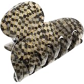 Silver Hair Clip for Thin or Short Hair, French Mini Couture Claw Clip for Women, Strong No Slip Hold, Gentle Grip, Lightweight, Mosaic Opera Silver | France Luxe