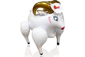 VAULTED SKULLS & CO Inflatable Goat | Blow-up Goat | Goat Themed Party Supplies | Goat Blow Up Inflatable Prop | Farm Animal Prop | 19x15 Inches | Multi-Color