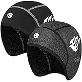 Seektop 2 Pack Winter Skull Cap Helmet Liner for Men, Cycling Running Sweat Wicking Skullcap Beanie, Fits Under Helmets