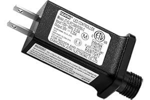 AIROADS 30V 0.2A Replacement LED Transformer Model JT-EL/FC300V0200-C Class 2 Power Supply IP44 LED Light Controller Low Voltage Transformer for Halloween Christmas String Light Inflatable Decorations