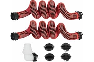 LITBM 20FT RV Sewer Hose, 23-Mil Heavy Duty TPE Material for Abrasion Resistance and Crush Protection, Camper Sewer Hose Kit with Pre-Attached Bayonet Fittings and 4-in-3 Adapter Elbow, Red