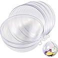 ZEONHEI 40 Set 4 Inch Clear Ornaments, Clear Plastic Fillable Christmas Ornaments Balls for Wedding Party Home Decor DIY Craft