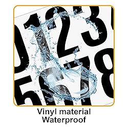 6 Sheets Mailbox Numbers Stickers, 3 inch Self