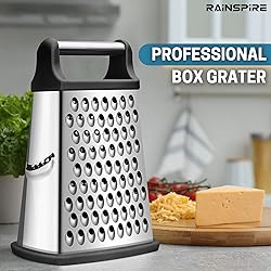 Rainspire Professional Box Grater, Cheese Grater