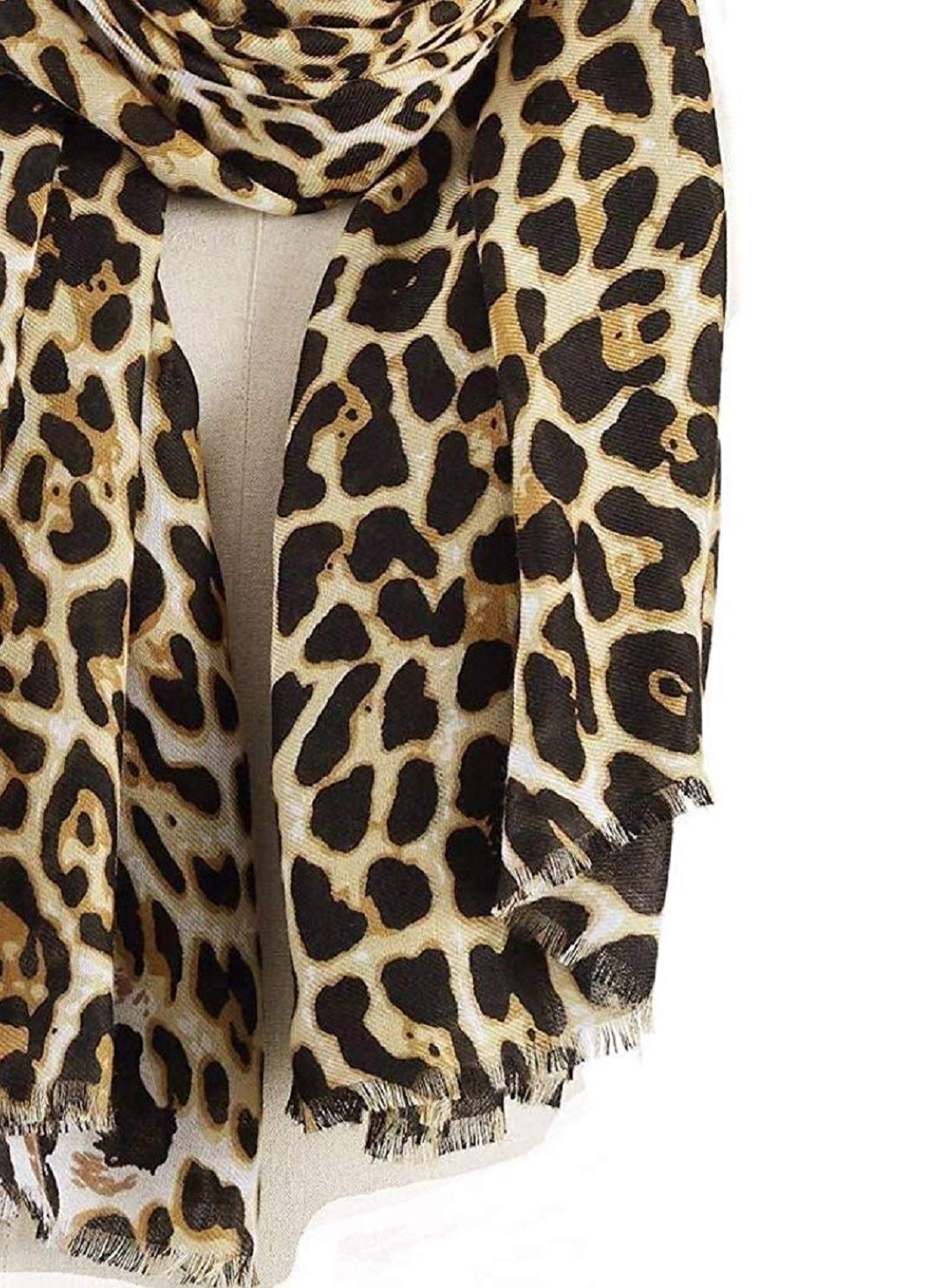 Leopard Print Scarf for Women Oversized Fashion Animal Print Wrap Shawl
