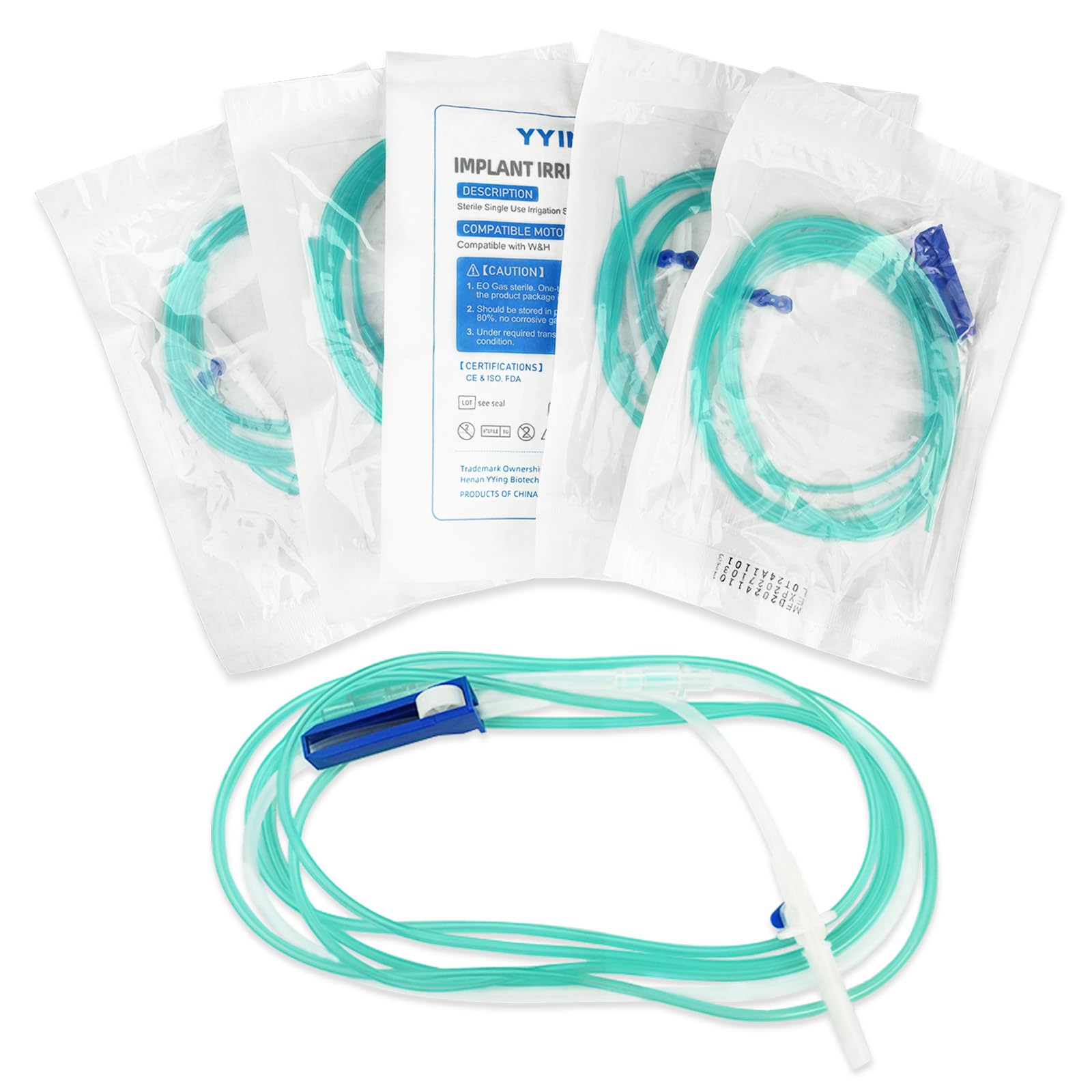 Photo 1 of YYING 5 Pcs Dental Implant Irrigation Tubing for W&H Implant Motor, Sterile Packaged, Disposable Irrigation Cooling Tube