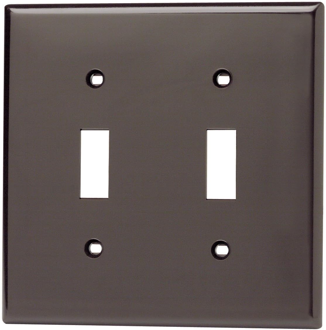 Leviton 80701-W 1-Gang Toggle Device Switch Wallplate, Standard Size, Thermoplastic Nylon, Device Mount, White - Switch Plates - 