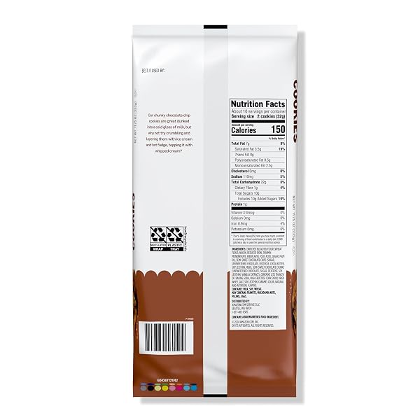AMAZON GROCERY, CHUNKY CHOCOLATE CHIP COOKIES, 11.75 OZ