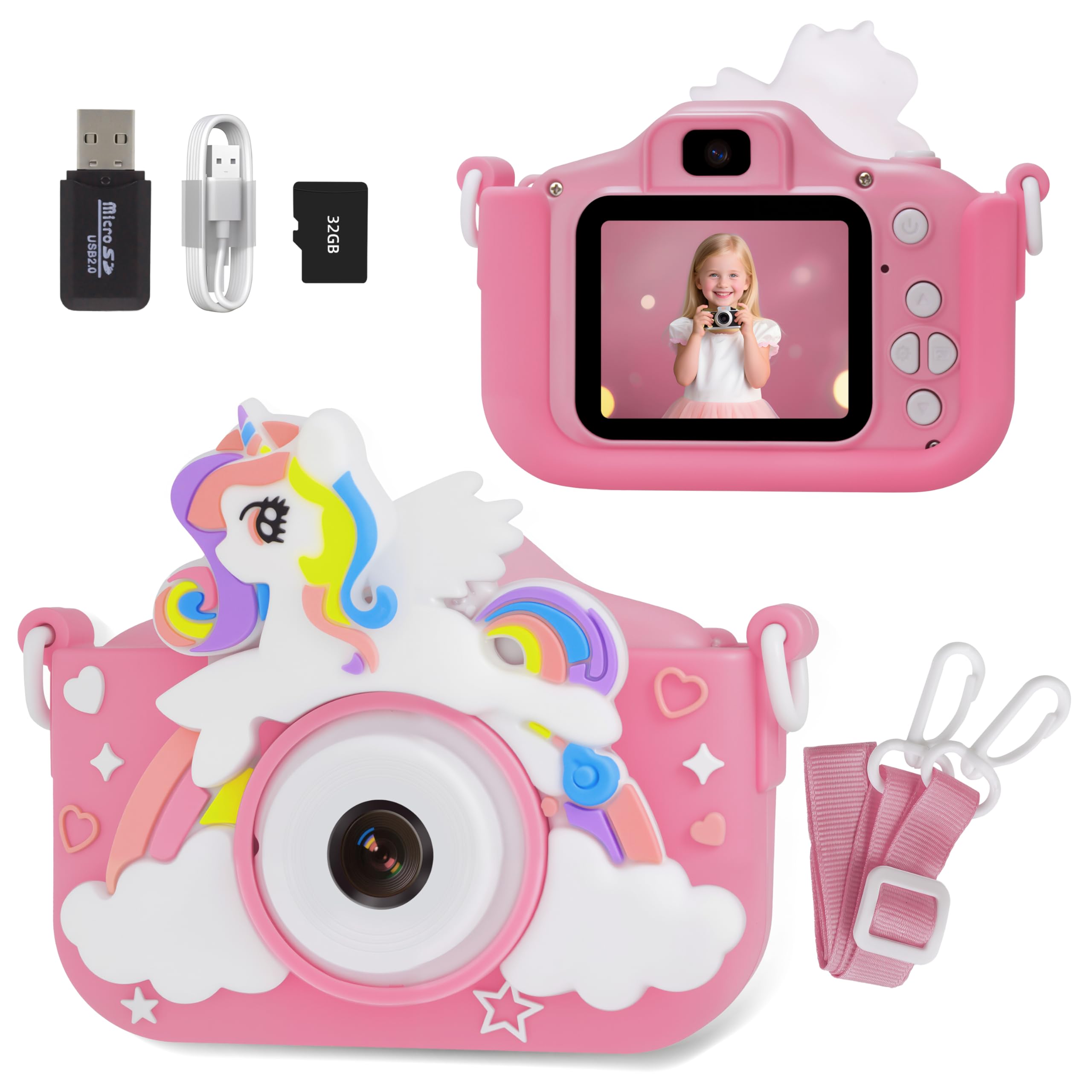 Photo 1 of Kids Camera Toys Toddler Camera: GOMENL Kids Camera for 3 4 5 6 7 8 Year Old Girls Boys, 1080P Kids Digital Video Camera Birthday for Girls Age 3-8 Outdoor Travel Party