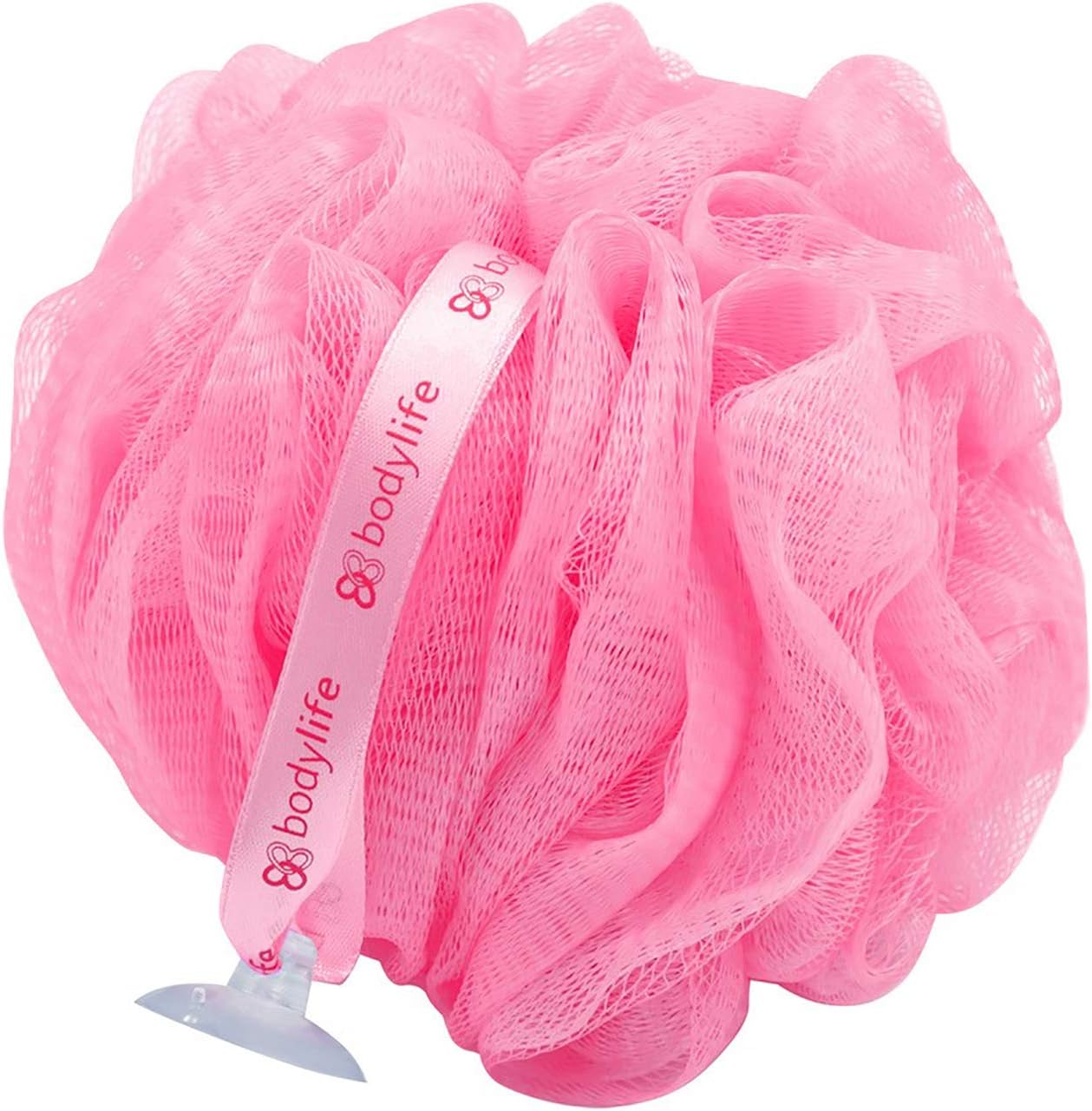 Bodylife Exfoliating Bath & Shower Body Puff/Scrunchie/Buffer Flamingo