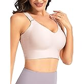 THE GYM PEOPLE Women’s Wireless Everyday Bras Racerback Seamless Push Up Bralette Padded Comfortable Full Coverage