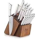 Cangshan ELBERT Series German Steel Forged Knife Block Sets (17-Piece, White)