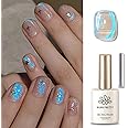 Born Pretty Cat Magnetic Eye Gel Nail Polish, Blue Auroras Cat Magnetic Gel, Mermaid Shiny Effect Pink Soak Off Nail Art Salon Manicure Home Gift 15ml