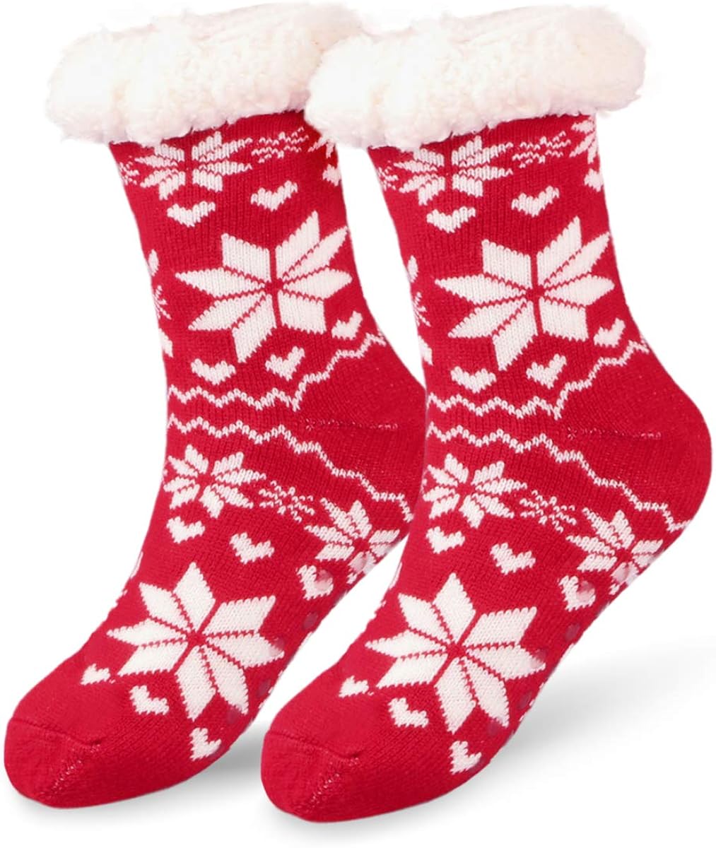 Calcetines de Navidad, Invierno Mujer Gruesos Lana Calcetines Térmicos ...