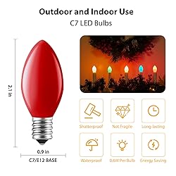 Brightown C7 Christmas Replacement Light Bulbs 50