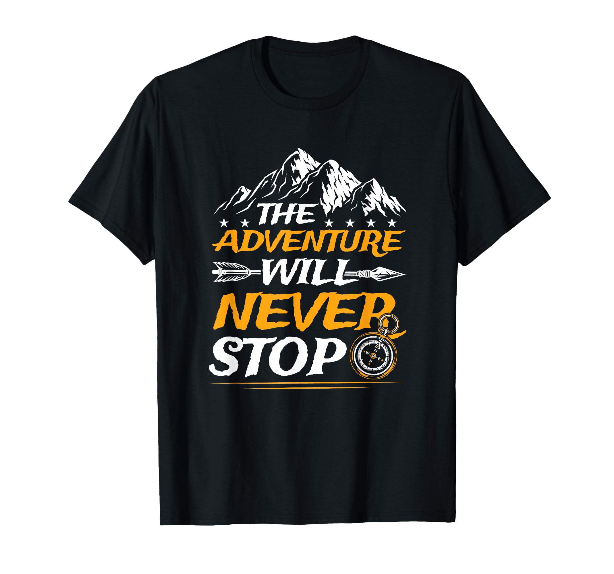 Adventure Hiking Compass Mountains Hiker T-Shirt