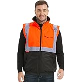 ProtectX Winter Safety Vest High Visbility Insulated Construction Vest
