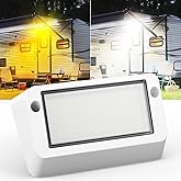 Safoner Aluminum RV LED Porch Light- Dual Color Switchable White & Amber, 1400LM Bright Outdoor Light, IP67 Waterproof 12-30V
